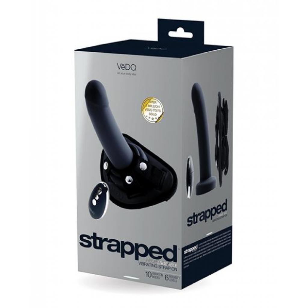 Vedo Strapped Rechargeable Strap On - Just Black