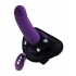 Rechargeable Strap-On: Vedo Strapped - Deep Purple