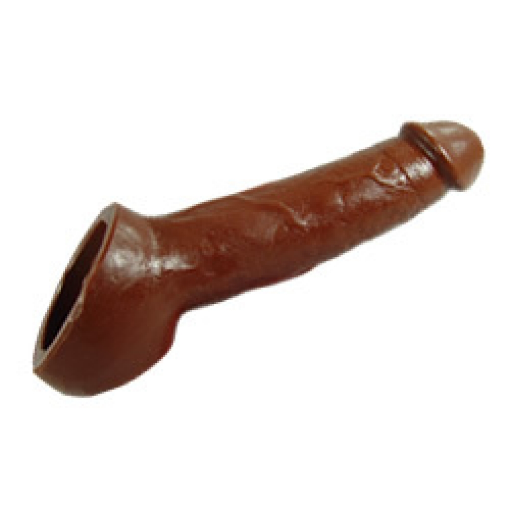 Ride On Chocolate Hollow Silicone Prosthetic Penis Enhancer