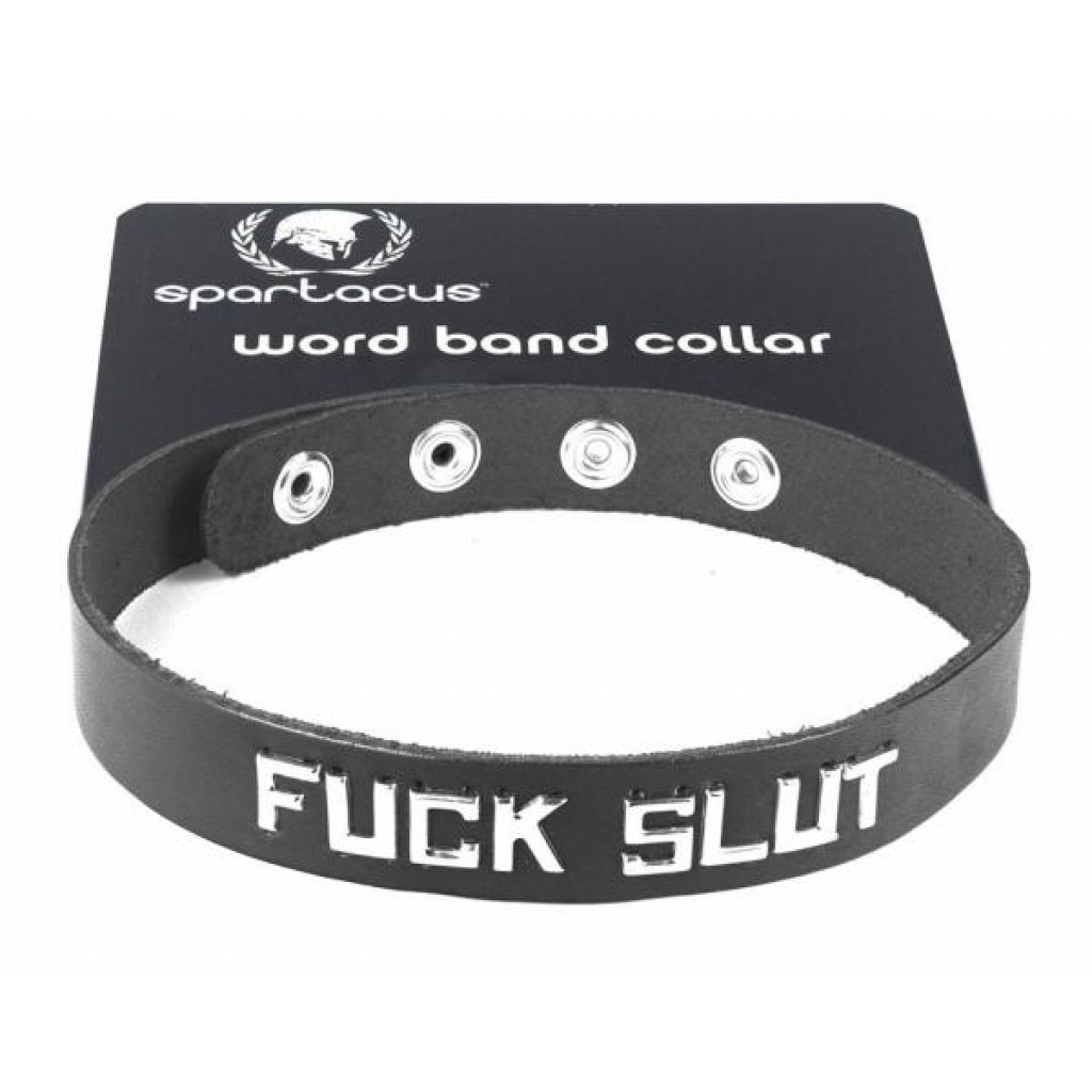 Small Collar with 'Fuck Slut' Wordband