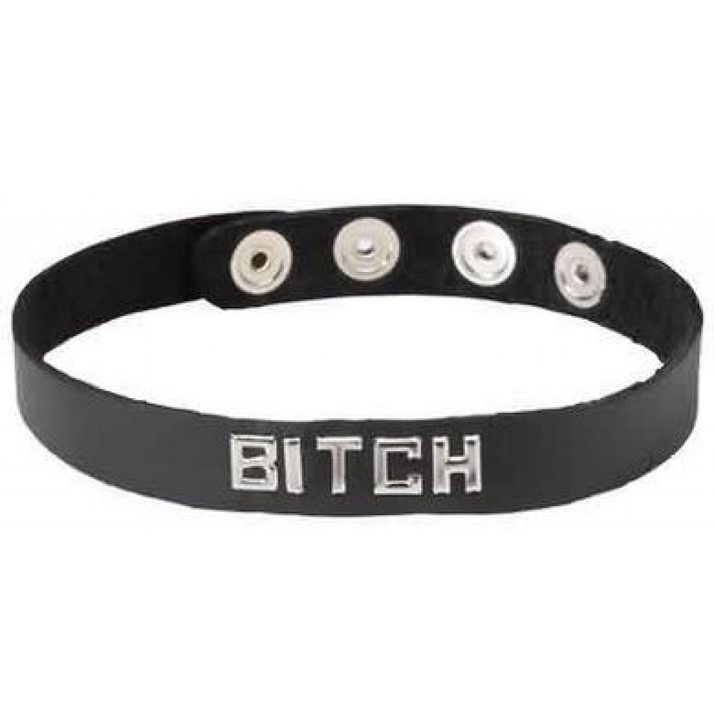 Wordband Collar Bitch - Black