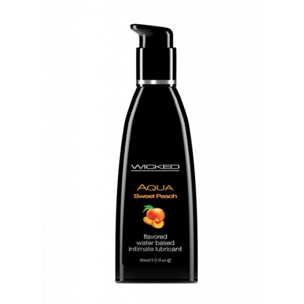 Wicked Aqua Sweet Peach Flavored Lubricant - 2oz