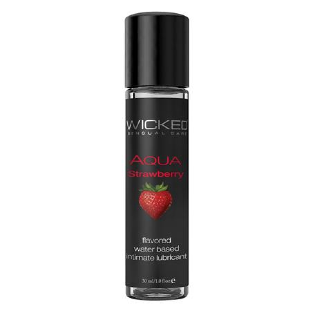 Wicked Aqua Water Based Flavored Lubricant Strawberry