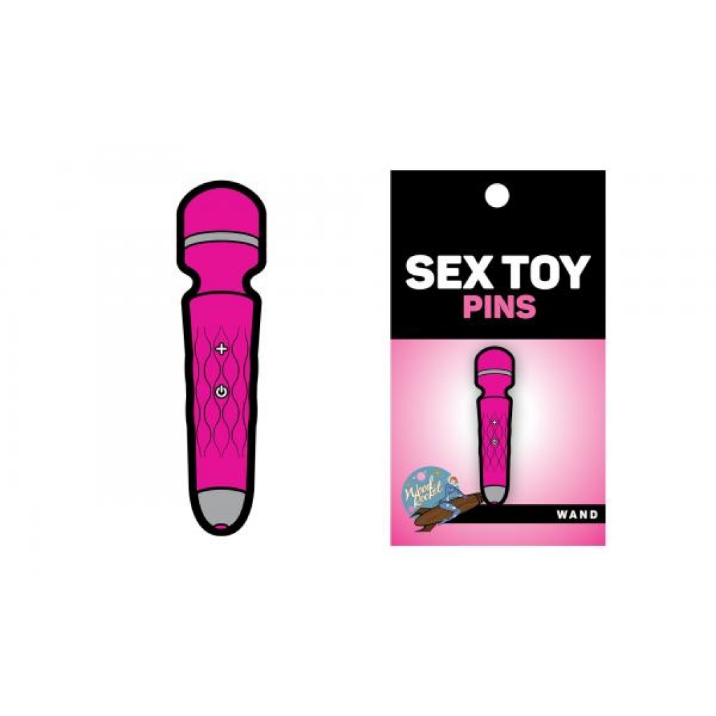 Pink Wand Sex Toy Pin - Fun and Risque Accessory