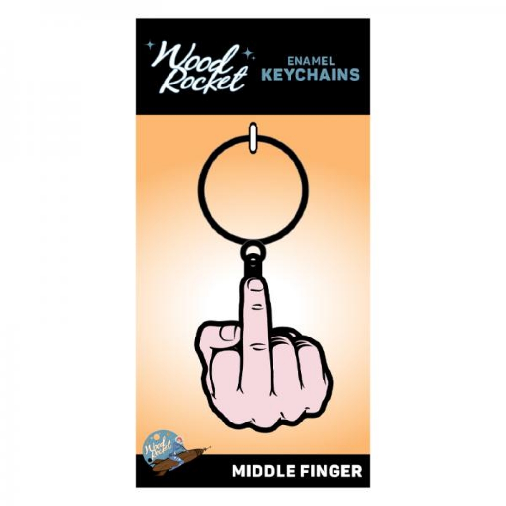 Middle Finger Keychain - Humorous Adult Gift