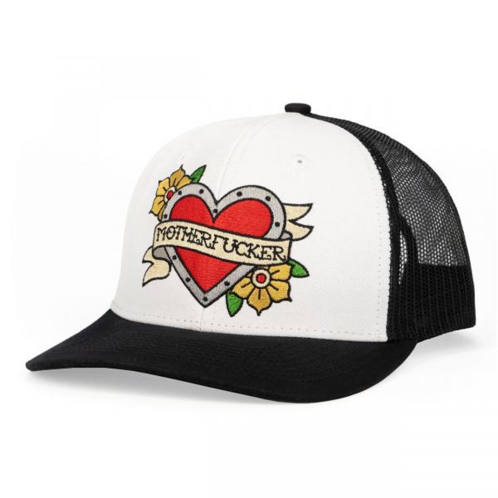 Humorous Tattoo Style 'Heart Mother F*cker' Hat