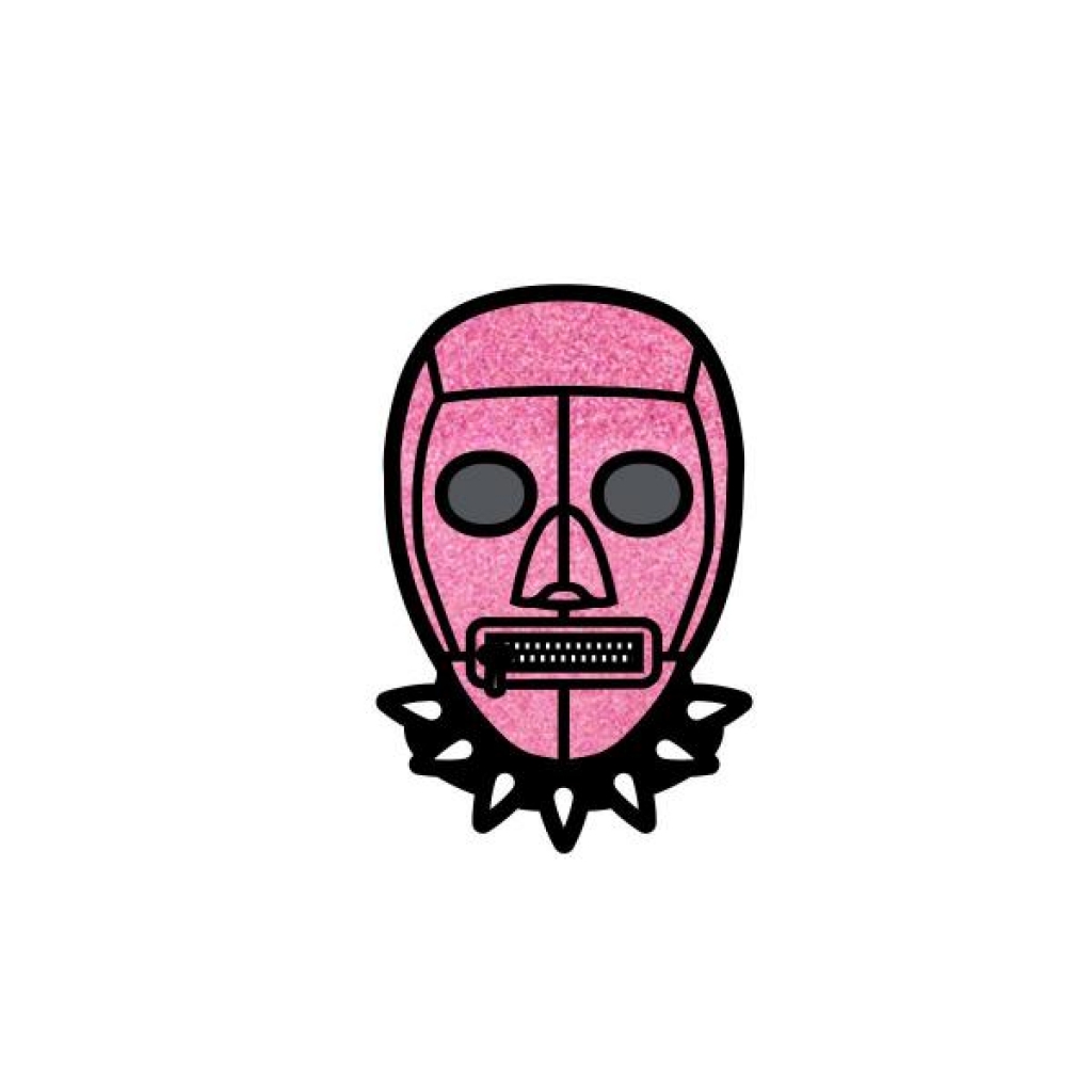 Pink Bondage Mask Pin - Fun Accessory