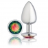 Cloud 9 Gems Large Silver Chromed Anal Plug with Jeweled Detail