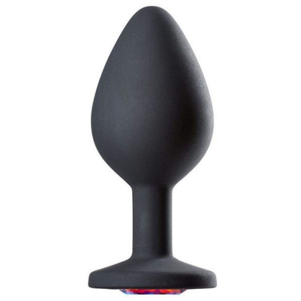 Cloud 9 Gems Black Silicone Anal Plug - Medium