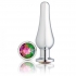 Cloud 9 Gems Silver Chromed Tall Anal Plug - Medium