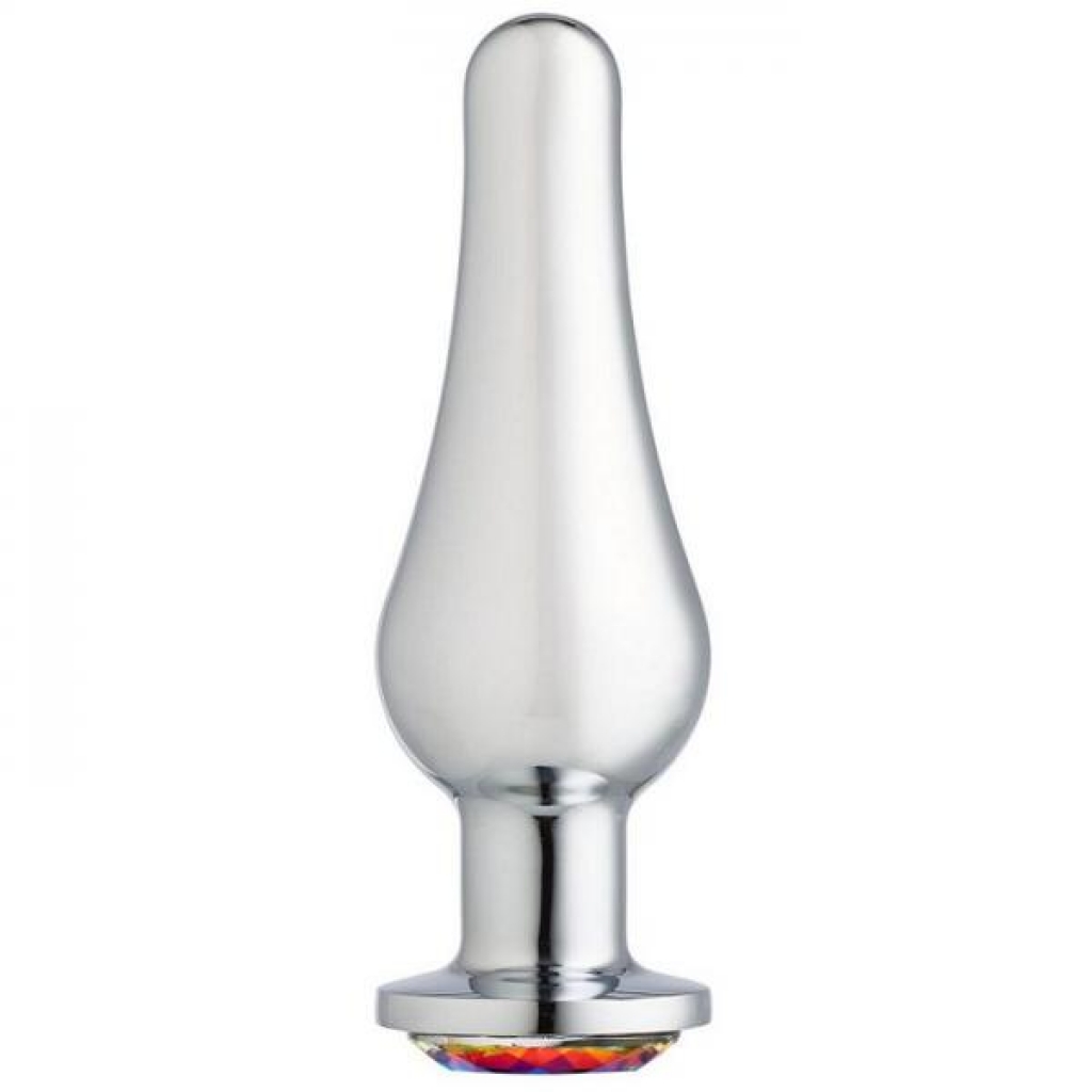 Cloud 9 Gems Silver Chromed Tall Anal Plug - Large