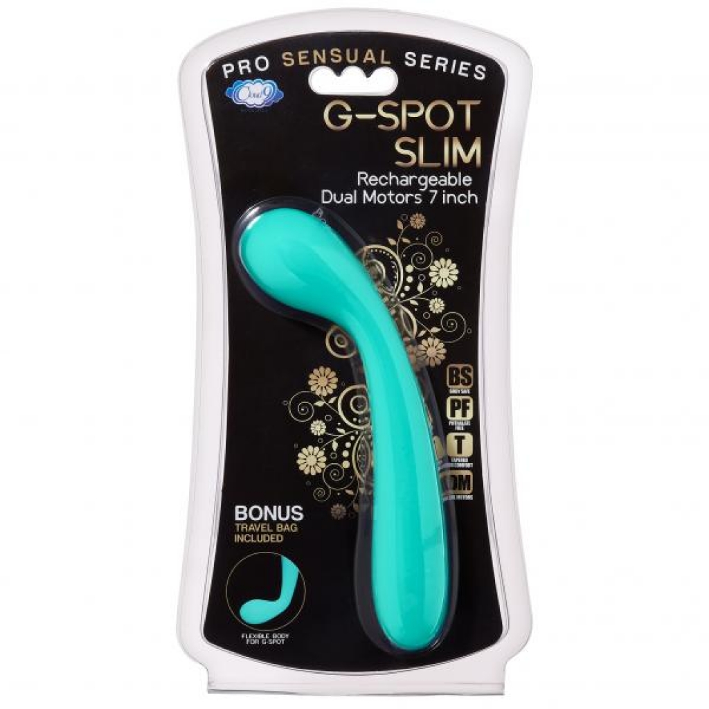 Cloud 9 G-Spot Slim 7 inches Dual Motors - Teal Green Vibrator