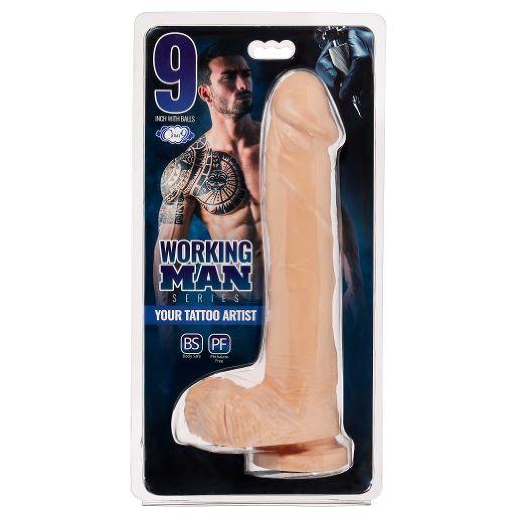 Cloud 9 Working Man 9-Inch Dildo: Realistic Design with Suction Cup