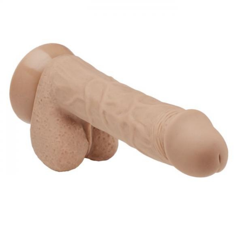 Cloud 9 Platinum Silicone 7 Inches Dong - Brown with Bonus Rings