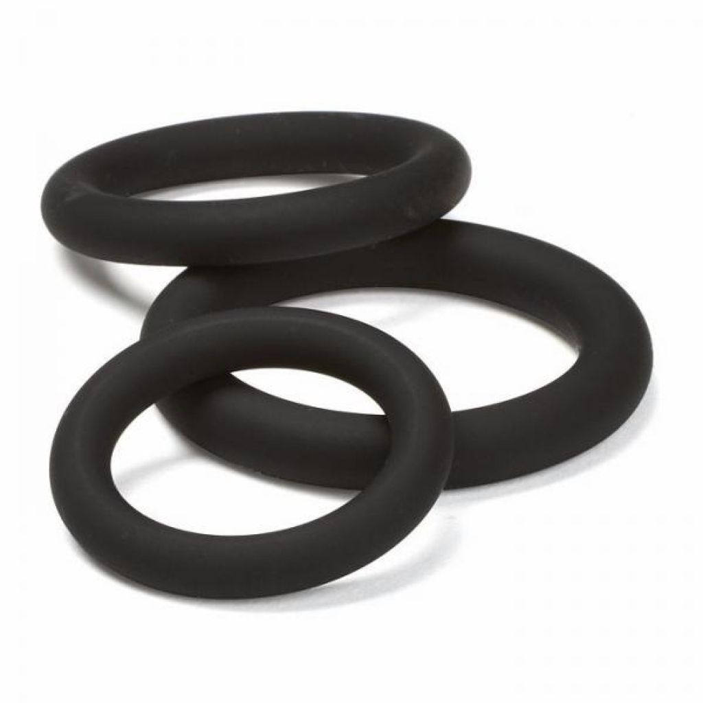 Cloud 9 Pro Sensual Silicone Penis Ring - 3 Pack - Black