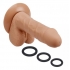 Pro Sensual Premium Silicone Dong 6 inch with 3 C-Rings Tan