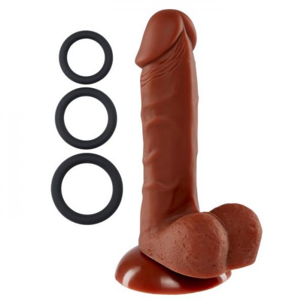 Pro Sensual Premium Silicone Dong - 6 inches with 3 C-Rings