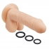 Pro Sensual Premium 8-Inch Silicone Dong with 3 C-Rings - Beige