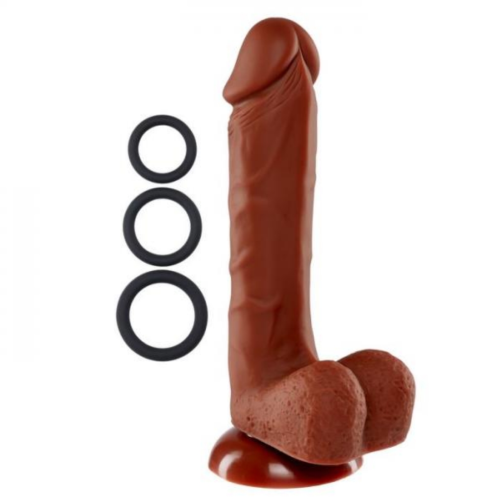 Pro Sensual Premium Silicone Dong - 8 inches with Bonus C-Rings