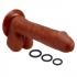 Pro Sensual Premium Silicone Dong Brown 9 Inches with 3 C-Rings - Supreme Realism