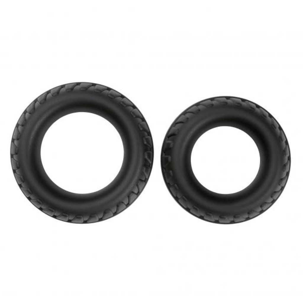 Cloud 9 Pro Rings Liquid Silicone Tires 2 Pack Black - Ultimate Comfort and Pleasure