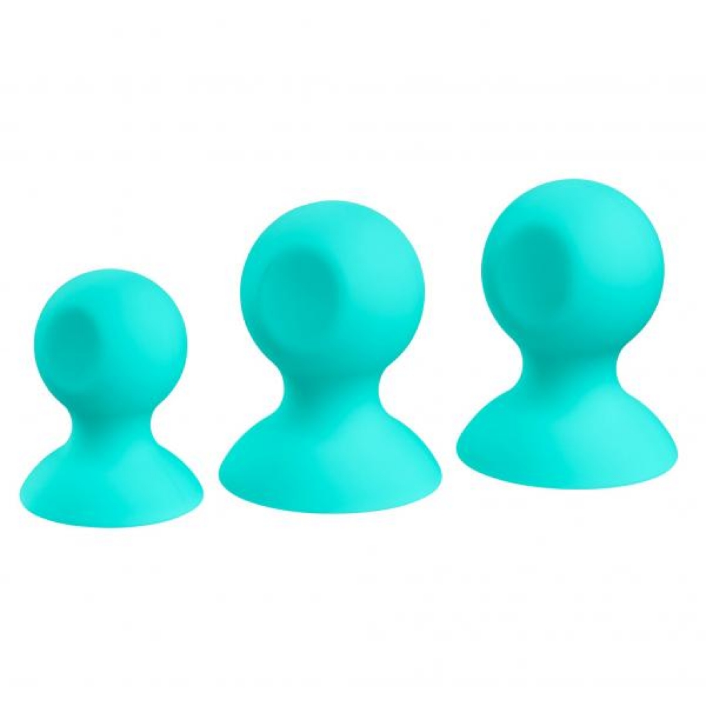 Cloud 9 Nipple & Clitoral Massager Suction Set - Teal