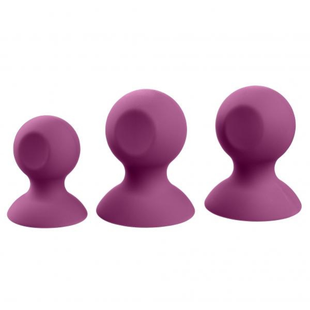 Cloud 9 Health & Wellness Nipple & Clitoral Massager Suction Set - Plum