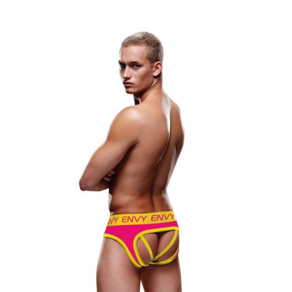 Envy Solid Jock - Pink/Yellow S/M