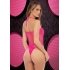 Lapdance Fishnet Halter Bodysuit - Hot Pink (O/S)