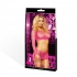 Lapdance Industrial Net Top & Mini Skirt Set - Pink