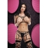 Lapdance 3pc Strappy Caged Bra Panty Set Black O/s