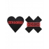 Pasties Censored Hearts & X - Pack of 2