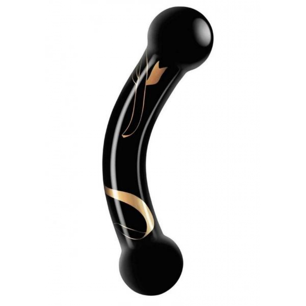 Secret Kisses 5.5in Double Ended Dildo - Black & Gold