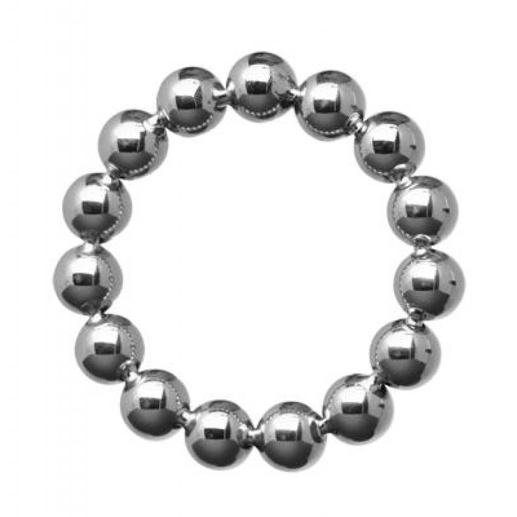 Meridian 2 Inches Stainless Steel Beaded Penis Ring - Sleek & Durable