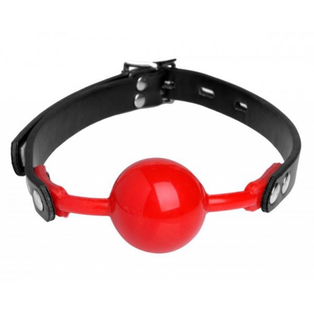 Hush Red Silicone Ball Gag - Comfortable Bondage Accessory