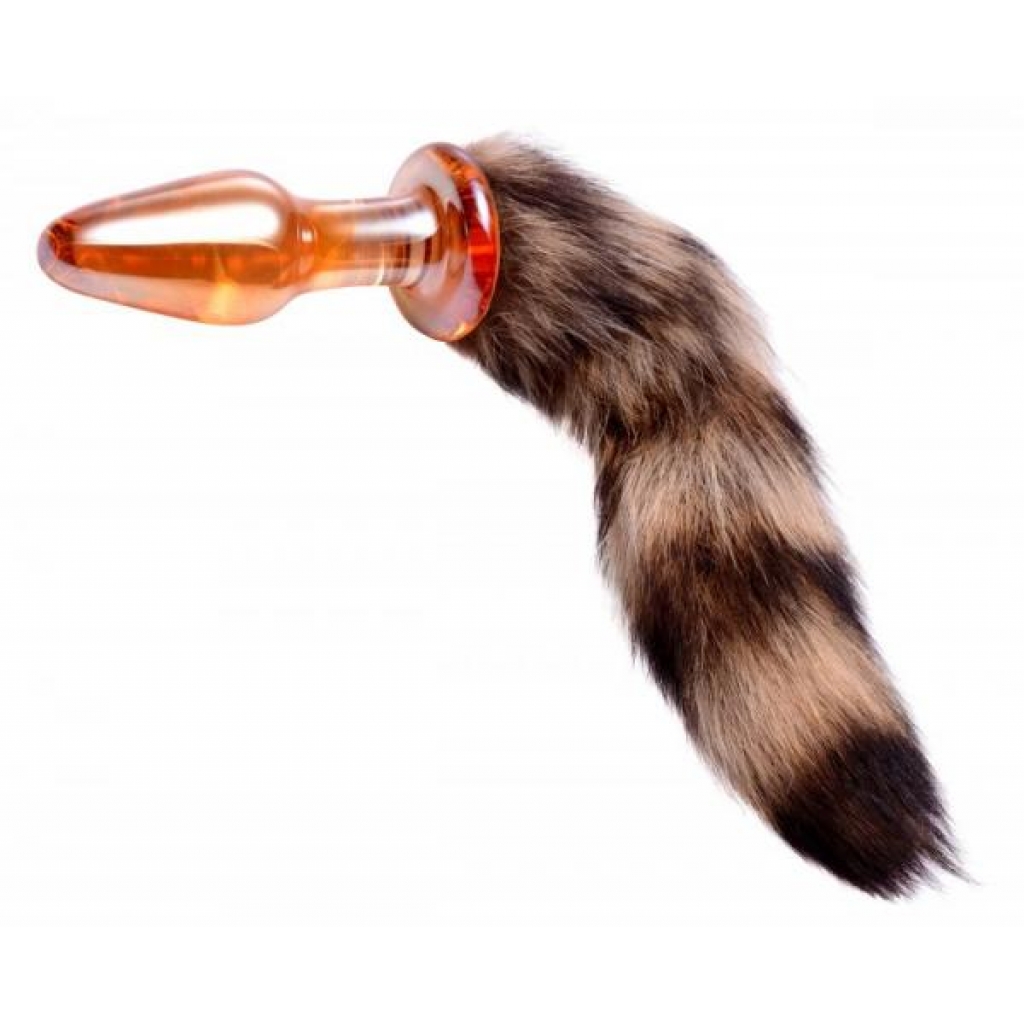 Tailz Faux Fox Tail Orange Glass Anal Plug - Get In Touch with Your Animal Side