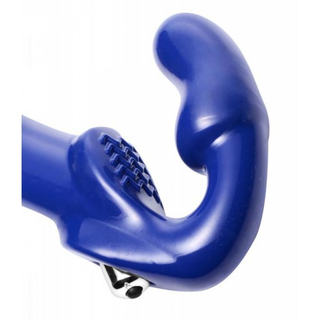 Strap U Revolver Strapless Strap On Dildo Blue