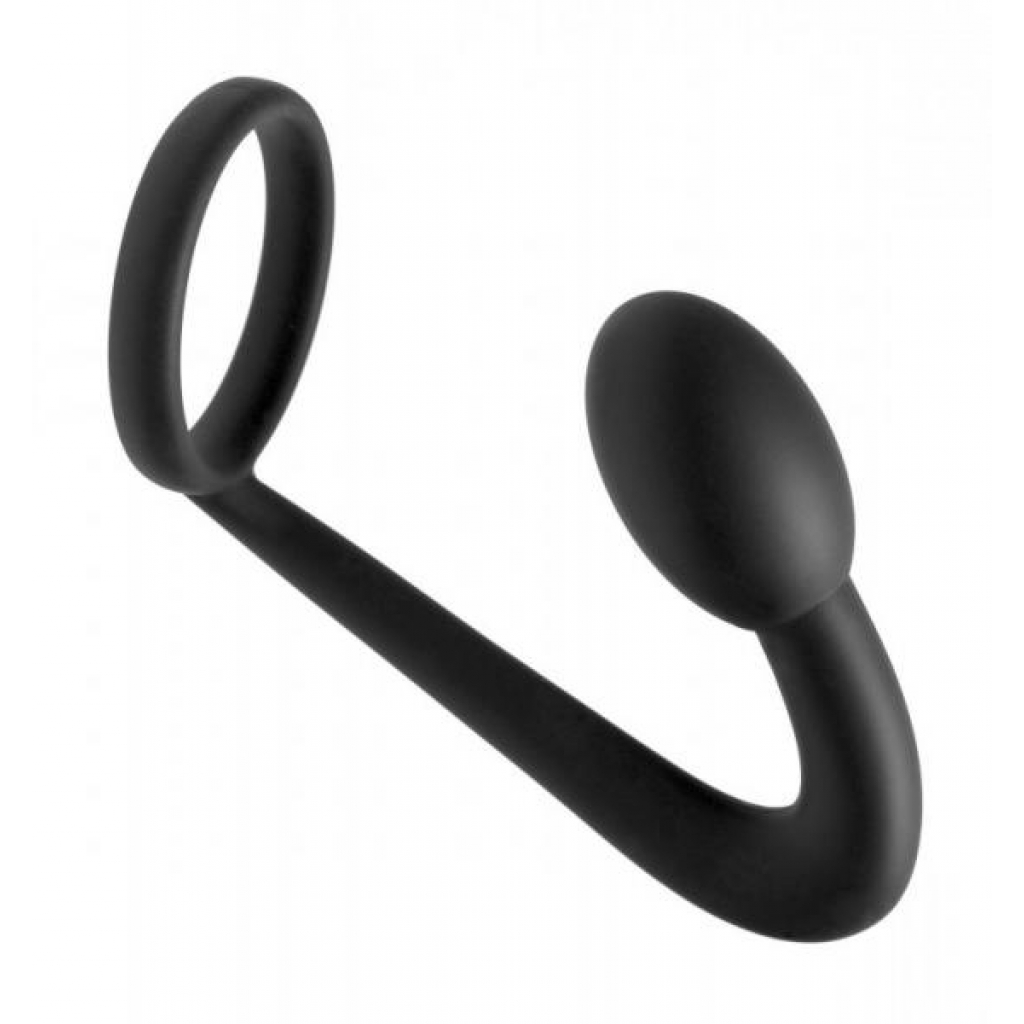 Explorer Penis Ring Prostate Plug - Black