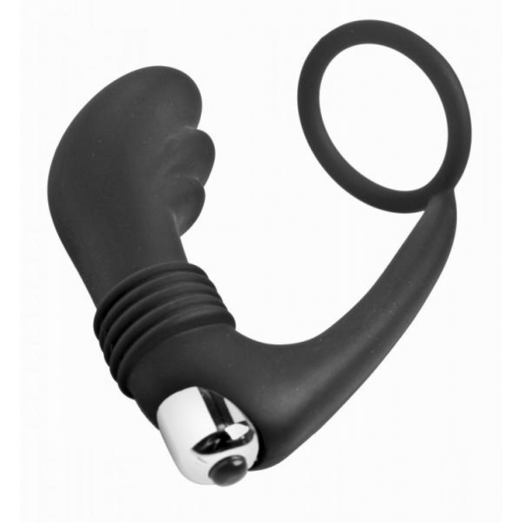 Nova Prostate Massager and Penis Ring Black