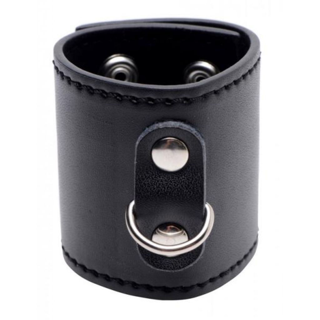 Strict Ball Stretcher with D-Ring - Black Ecstasy