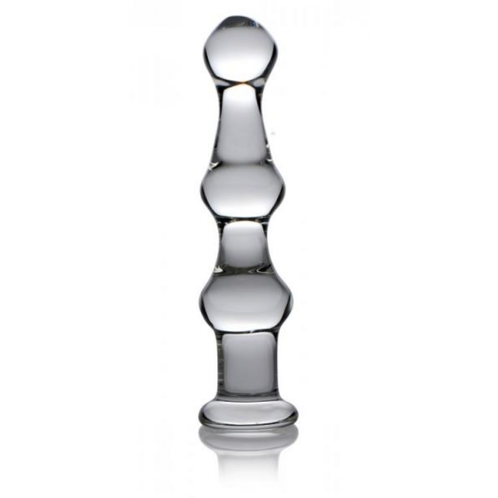 Mammoth 3 Bumps Glass Dildo - Clear