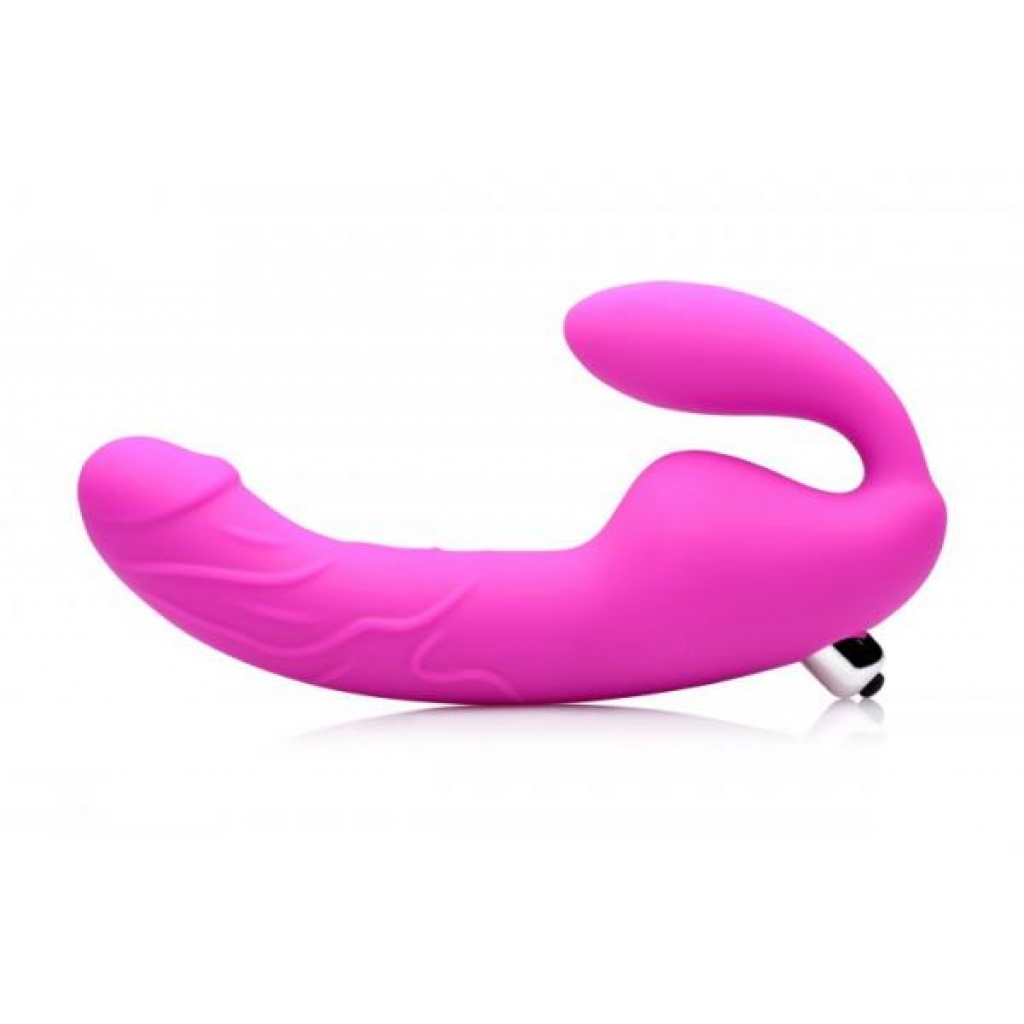 Royal Rider Vibrating Strapless Strap-On Dildo - Purple