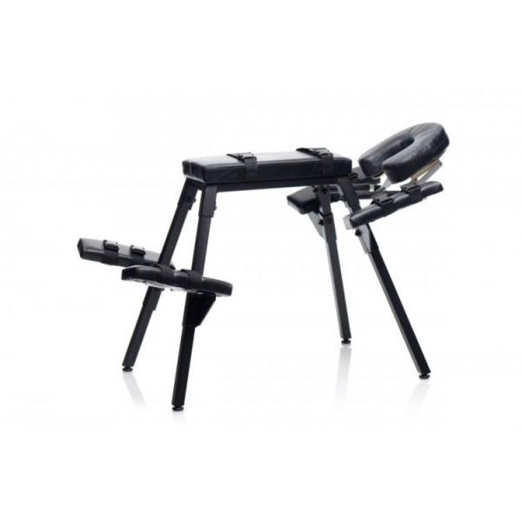 Obedience Extreme Sex Bench With Restraint Straps - Black