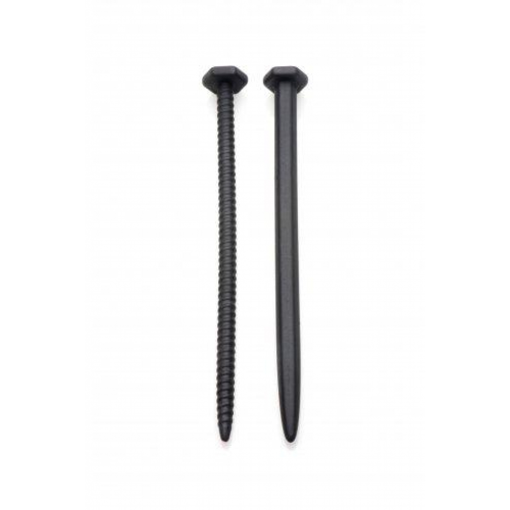 Hardware Nail & Screw Silicone Urethral Sounds - Black