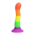 Strap U Proud Rainbow Silicone Dildo W/ Harness