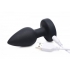 Booty Sparks Silicone LED Plug - Vibrating Small Black