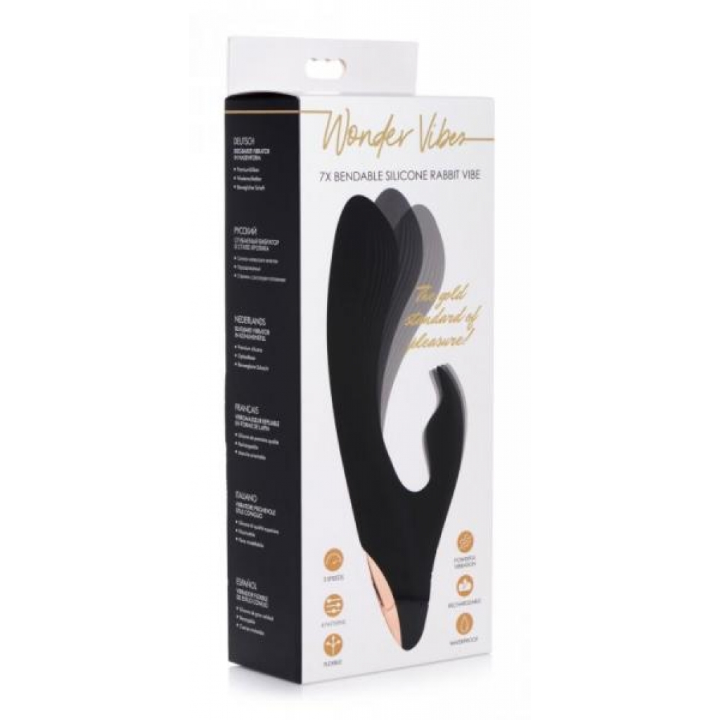 Wonder Vibes 7X Bendable Silicone Rabbit Vibe for Personalized Pleasure