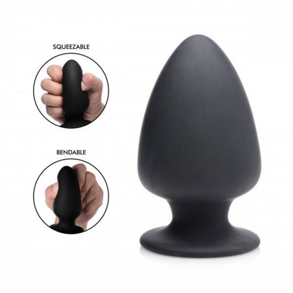 Squeeze-It Silexpan Anal Plug - Medium Black