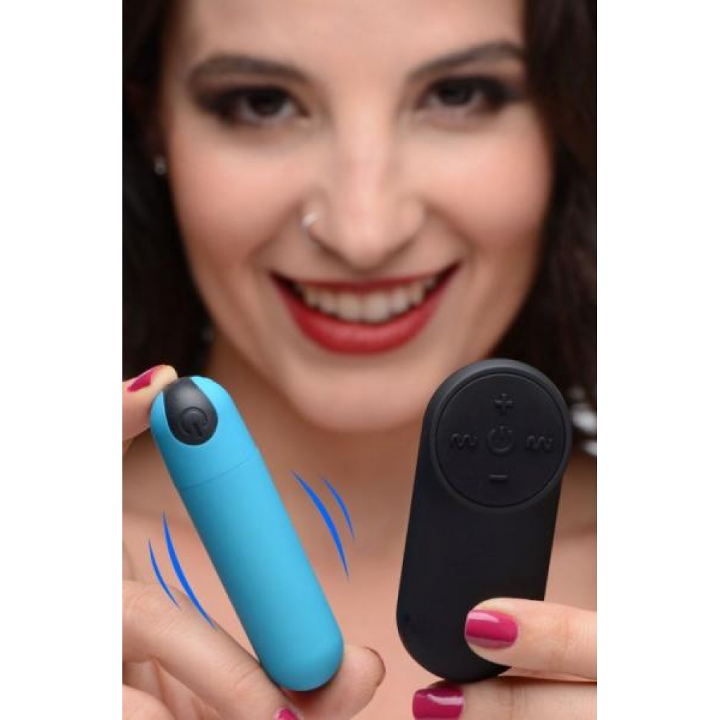 Bang! Vibrating Bullet with Remote Control - Blue