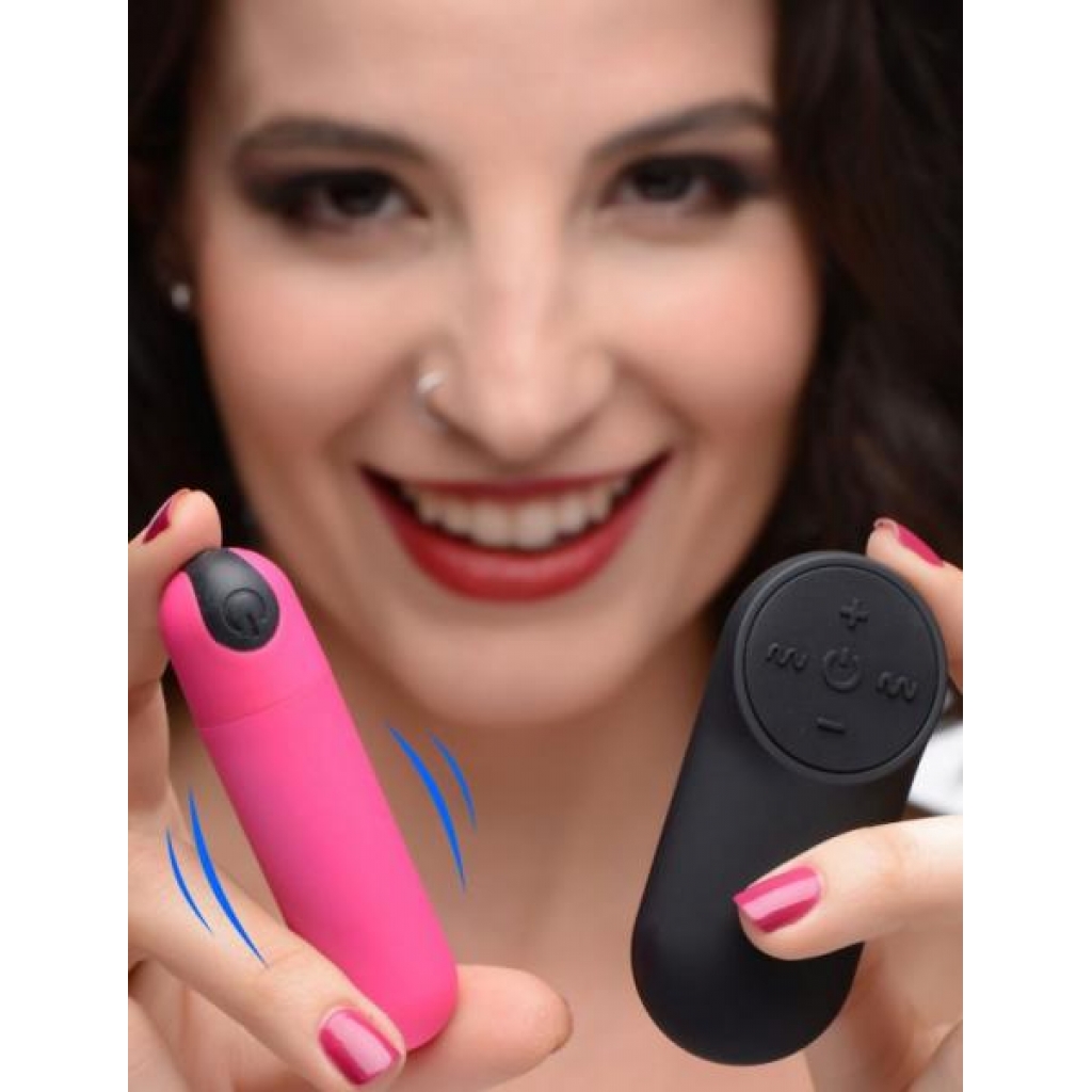 Bang! Vibrating Bullet W/ Remote Control - Pink